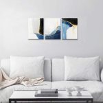 Black and white abstract Canvas Wall Art for Living Room Bedroom Decoration wall painting,Bathroom Wall Decor Home Decoration kitchen posters Blue Abstract Pictures Office artwork?16×12 inch 3 piece rmhouse Home Decoration kitchen posters Abstract Pictures artwork?16×12 inch 3 piece