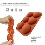 6 Holes Silicone Mold For Chocolate, Cake, Jelly, Pudding, Handmade Soap, Round Shape Half Sphere Mold Non Stick Bakeware Kitchen Tools 2 Pcs (2 PCS)