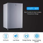 WANAI 3.0 Cu.ft Upright Freezer with Compact Single Door Removable Shelves Free Standing Mini Freezer with Adjustable Thermostat for Home Kitchen or Office