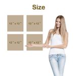 Costal Canvas Wall Art Pictures: Beach Photographic Canvas Artwork for Room’s Wall Decoration (12” x 12” x 4 Panels)