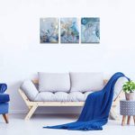 Canvas Wall Art for Living Room Bedroom Decoration Wall Painting,Bathroom Wall Decor blue Abstract watercolor Home Decoration Kitchen Posters Artwork,inspirational wall art 16×12 inch/ 3 Piece Set