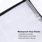 Art Portfolio Bag, Opret 19 x 25 inch Vinyl Storage Bag with Zipper and Handle Posters Organizer Transparent White Bag for Bulletin Boards, Artworks, Charts and Teaching Material