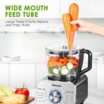 Decen 12-cup Food Processor & Vegetable Chopper, Powerful 3 speed Multifunctional Food Processor for Slicing, Shredding, Mincing, and Puree, 600W Motor, Easy to Clean, BPA Free, Sliver