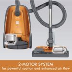 Kenmore 81214 200 Series Pet Friendly Lightweight Bagged Canister Vacuum with HEPA, 2 Motor System, and 3 Cleaning Tools, Orange