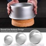 Gesentur Cake Pan Set, Round Cake Mold Anodised Aluminium 3Pcs Bakeware With Removable Base for Cake Baking Party Birthday Christmas (5″7″9″)