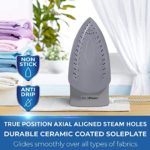 PurSteam Professional Grade 1800-Watt Steam Iron with Digital LCD Screen, 3-Way Auto-Off, Double-Layer Ceramic Soleplate, Axial Aligned Steam Holes, Self-Clean with 11 Preset Steam & Temp Settings