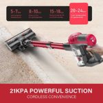 Cordless Vacuum Cleaner 21Kpa Strong Suction, Stick Vacuum with 2.5H Fast Charging Detachable Battery, Powerful Brushless Motor, Ultra Quiet Lightweight for Hardwood Floor Carpet Pet Hair -APOSEN H11S