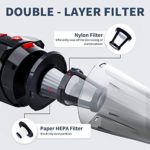 VacLife Handheld Vacuum Cleaner, Cyclone Handheld Vacuum Cordless and Powered by Strong Motor, Quick Charging Tech, LED Lighting & Replaceable HEPA Filter Meet Various Needs in Vehicle & House (VL706)
