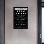 Inspirational Canvas Wall Art Motivational Painting Positive Entrepreneur Quotes Posters Ten Things that Require Zero Talent Picture Prints Artwork Decor for Home Office Bedroom Framed (12”Wx18”H)