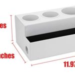 JACKCUBE Design Hair Dryer Holder Hair Styling Product Care Tool Organizer Bath Supplies Accessories Tray Stand Storage Bathroom Vanity Countertop with 3 Holes (White) – :MK154D