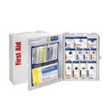 First Aid Only 90658 ANSI 2015 Compliant Medium Metal SmartCompliance Food Service First Aid Cabinet Without medications