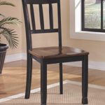 Signature Design by Ashley Owingsville Dining Room Side Chair Set of 2, Black and Brown