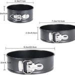 Springform Pan, Cake Pans, 4″7″9″ Inch Cheesecake Pan, Baking Pan Set, Nonstick Pan Bakeware Supplies, Round Tiered Tray Cookware Tools, Chocolate Cake Tray, Tiramisu Cake Mold Cooker (Black)