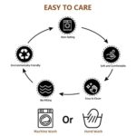 Deep Dream Tablecloths, Stitching Tassel Table Cloth, Linens Wrinkle Free Anti-Fading,Table Cover Decoration for Kitchen Dinning Christmas (Rectangle/Oblong, 55”x70”,4-6 Seats, Light Coffee)