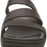 Crocs Women’s Monterey Strappy Wedge, Espresso, 7