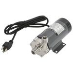 110V Magnetic Home Brewing System Beer Pump, Food Grade Stainless Steel Head with 1/2” NPT Thread, Advanced High Temperature Resistance System Pump (Stainless Steel Head)