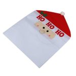Christmas Decor Kitchen Chair Slip Covers Red Santa Claus Kitchen Dining Chair Slipcovers Sets for Christmas Holiday Party Festive Decorations Festival Halloween (A)