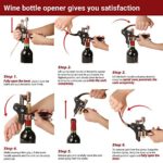 Wine Bottle Opener Corkscrew Set-[2020 Upgraded] Holleringlan Wine Opener Kit With Foil Cutter,Wine Stopper And Extra Spiral