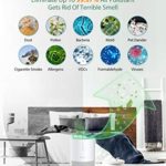 Elechomes EPI236 Air Purifier for Large Room with True H13 HEPA Filter, 22dB Quiet Air Cleaner for Pets, Smokers, Pollen for Bedroom Home Office 280 ft², Smart Air Sensor, Auto Mode, Timer, White