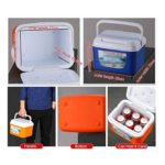 Camping Cooler with Handle, 5L Portable Hot Box Campingbox for Car, Picnic, Outdoor X (Color : Orange)