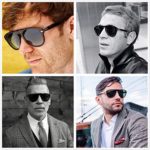 PAMIX Polarized Sunglasses for Men Women Aviator Round UV Protection Trendy Fashion Blenders Shady Rays Retro Designer (Hawksbill Frame Brown Lens)