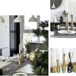 Set of 3 Brass Gold Metal Taper Candle Holders Candlestick Holders, Vintage & Modern Decorative Centerpiece Candlestick Holders for Table Mantel Wedding Housewarming Gift (Brass Golden, S+M+L/SET)