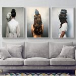 ZZHH Endearing Bird Lady Home Decor Nordic Canvas Painting Wall Art Brute Figure Picture Art Posters and Prints for Living Room Decor (Color : R, Size (Inch) : 21x30cm 8x12inch)