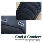 Zone Tech Cooling Car Seat Cushion -Black 12V Automotive Comfortable Massager Cooling Car Seat Cooler Pad-Air Conditioned Seat Cover. Perfect for summer, Road Trips, Cars, Trucks, SUV Seat Cooling Pad