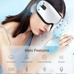 HOMIEE Electric Eye Massager with Heat, Air Pressure, Vibration, Bluetooth Music Eye Mask Machine Relieving Dry Eyes, Eye Fatigue, Eye Temple Massager Improving Blood Circulation & Sleeping Quality