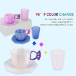 BeebeeRun Color Changing Kitchen Sink Toys, Electric Dishwasher Play Sink with Running Water,Kitchenwear Toys,Automatic Water Cycle System Play House Pretend Role Play Toys for Kids Boys Girls