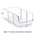 Vtopmart Food Packet Organizer Bins for Pantry Organization and Storage, 2 Pack Clear Plastic Holder for Organizing Seasoning Packets, Spice Packets, Pouches, Snacks in Kitchen or Cabinets