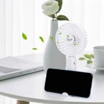 Lamamtt Mini Handheld Fan Portable ,Hand Held Fan with USB Rechargeable Battery,3 Speed Personal Desk Table Fan with Base,Fan for Kids Girls Home Office Indoor Outdoor Travelling