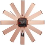 Umbra 118070-880 Ribbon Modern 12-inch, Battery Operated Quartz Movement, Silent Non Ticking Wall Clock, Copper