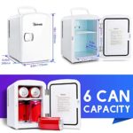 AstroAI Mini Fridge 4 Liter/6 Can AC/DC Portable Thermoelectric Cooler and Warmer for Skincare, Foods, Medications, Home and Travel, for Mothers Day, White