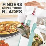DASH Safe Slice Mandoline Slicer, Julienne + Dicer for Vegetables, Meal Prep & More with 30+ Presets & Thickness Adjuster, Presets, Aqua