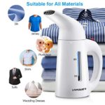 URPOWER Updated 180ml Steamer for Clothes, 7-in-1 Multi-Use Handheld Garment Steamer, Fast Heat-up Portable Clothing Steamer, Mini Travel Steamer with Travel Pouch, Heat-Resistant Glove