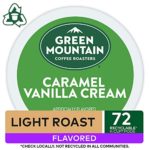 Green Mountain Coffee Roasters Caramel Vanilla Cream, Single-Serve Keurig K-Cup Pods, Flavored Light Roast Coffee, 72 Count