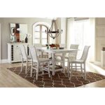 Progressive Furniture Willow Dining Table, Distressed White