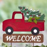 The Lakeside Collection 8-Pc. Interchangeable Garden Truck Stake Set with Seasonal Sign Loads