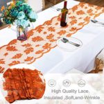 ?Fall Table Runner Thanksgiving Decorations, Maple Leaf Lace Table Runner for Thanksgiving Dinner Party Pumpkin Autumn Runner Harvest Table Decorations Autumn Home Indoor Seasonal Decor(13×72 Inch)
