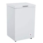 Avanti CF350M0W Slim 20x22x34 Inch 3.5 Cubic Foot Capacity Stand Alone Upright Ice Chest Deep Freezer with Defrost and Removable Storage Basket, White