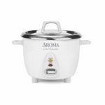 Aroma Housewares Select Stainless Rice Cooker & Warmer with Uncoated Inner Pot, 14-Cup(cooked) / 3Qt, ARC-757SG & Housewares RS-07 Select Stainless Steam Tray for 14-Cup Rice Cooker, 7