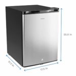 hOmelabs Upright Freezer – 2.1 Cubic Feet Compact Reversible Single Door Vertical Freezer with Child Door Lock – Table Top Mini Freezing Machine with Removable Shelves for Office Dorm or Apartment