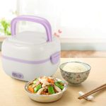 1L Mini Rice Cooker, Multifunction Purple Electric Lunch Box, Portable Office Food Heater Steamer Warm Keeping Bento Warmer, Stylish And Fashionable, 110V 200W