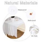 White Tablecloth Rectangle Table Cover Kitchen Linen 60×102 inch Waterproof Tablecloth Outdoor Table Decoration Wrinkle and Stain Resistant Table Fabric