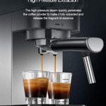 Espresso Machine, 15 Bar Espresso Maker with Milk Frother Wand and Compact Design, Professional Espresso Coffee Machine for Cappuccino and Latte