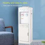 Top Loading Water Cooler Dispenser, Vertical Electric Hot & Cold Water Dispenser with Storage Cabinet, Hold3or5Gallon Bottle, Child Safety Lock for Home Office (Vertical, Hot and Cold)