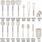 Silicone Cooking Utensil Set,Kitchen Utensils 17 Pcs Cooking Utensils Set,Non-stick Heat Resistant Silicone,Cookware with Stainless Steel Handle