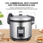 Commercial Electric Stainless Steel Rice Cooker 60-Cup Cooked (30-Cup UNCOOKED) 1350W – Onlicuf