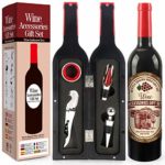 Wine Bottle Tools Gift Set?Wine Bottle Accessory Kit Corkscrew Opener, Stopper, Pourer, for Wine Lovers, Friends, Christmas, Anniversary